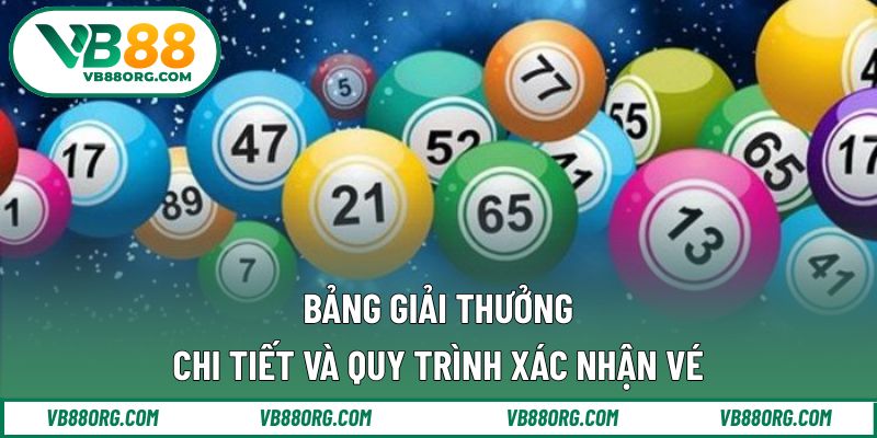 Bảng giải thưởng chi tiết và quy trình xác nhận vé