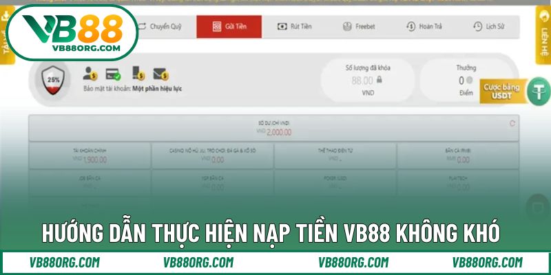 Hướng dẫn hoàn thành thao tác nạp vốn đơn giản