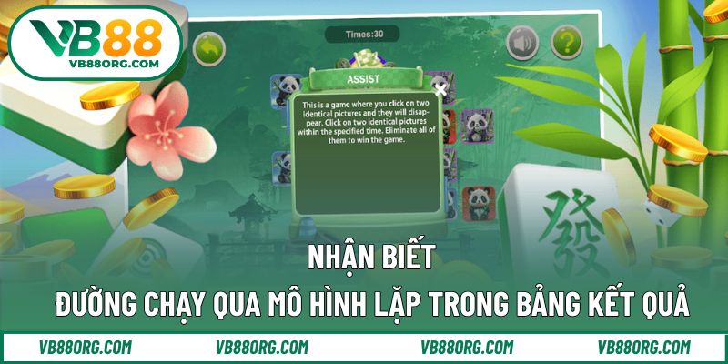 Nhận biết đường chạy qua mô hình lặp trong bảng kết quả